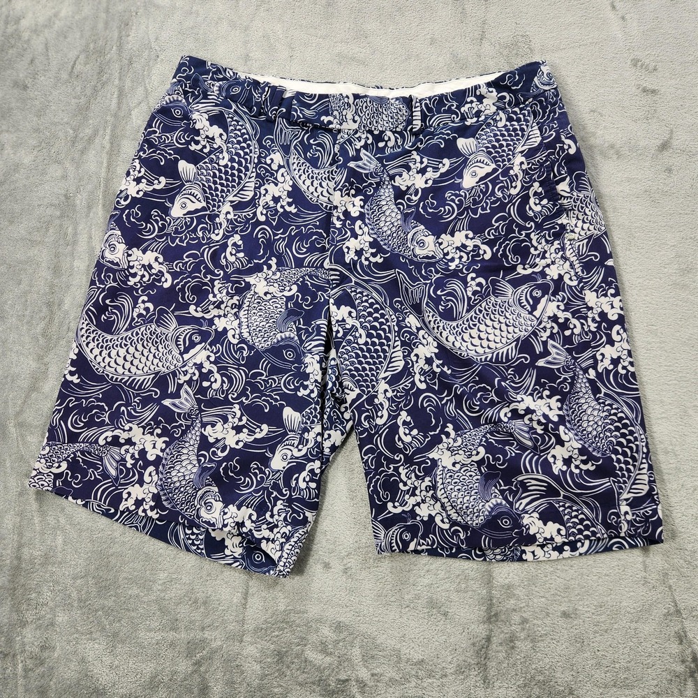 Ralph Lauren RLX Golf Shorts Mens 36 Koi Carp Print Stretch Performance Athletic